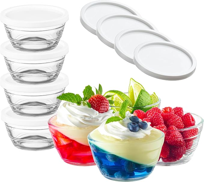 Le’raze 16pc Set of Small Glass Prep Bowls by LERAZE
