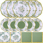 NatNarr 150 Pcs Sage Green Party Plates And Napkins Set by NatNarr