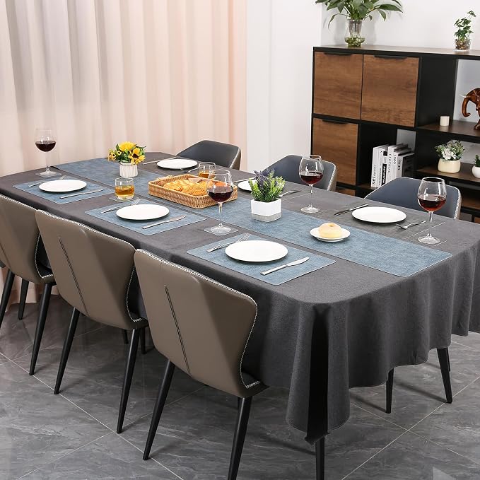 Table Runners 94 Inch Long, Dual-Sided Faux Leather Table Runner | Waterproof - Image 6