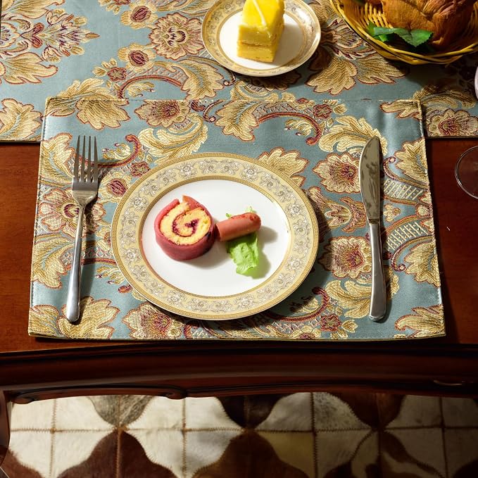 Extra Luxury Velvet Blue Table Runner 120 Inches Long - Image 4