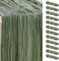 12 Pack Sage Green Cheesecloth Table Runner 35x120 Inch 10Ft Rustic Gauze by SuBleer