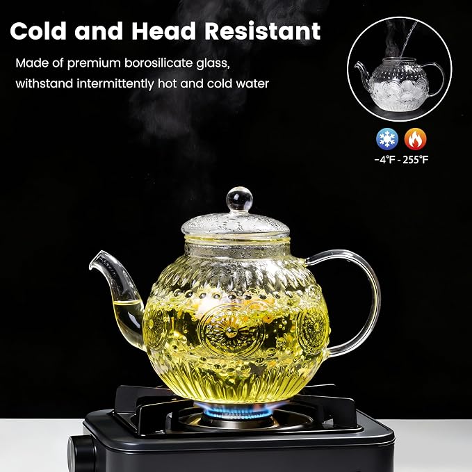 Bandesun Vintage Glass Teapot Set - Image 3