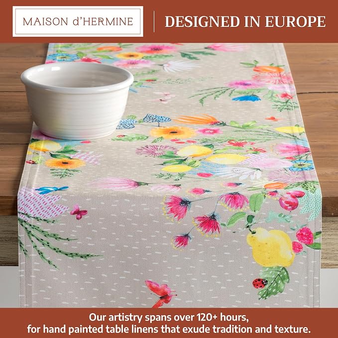Maison d' Hermine Table Runner 100% Cotton 14.50" x 72" | Table Runners 72 - Image 2