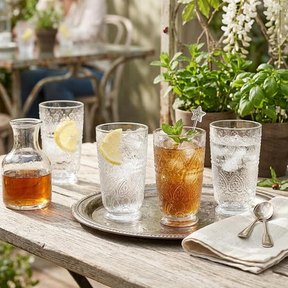 Set of 4 Vintage Beaded Highball Glasses - Image 3