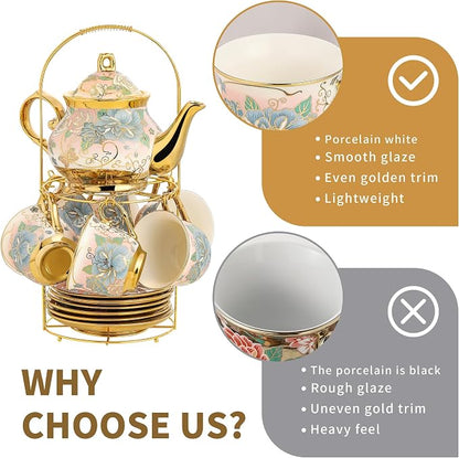 20 Pieces Porcelain Tea Set - Image 6
