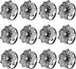KPOSIYA Flower Napkin Rings Holder Metal Black Napkin Rings Set of 6 for Wedding Party Holiday Banquet Christmas Dinner Delicate Serviette Buckles Decor Favor (6, Black)