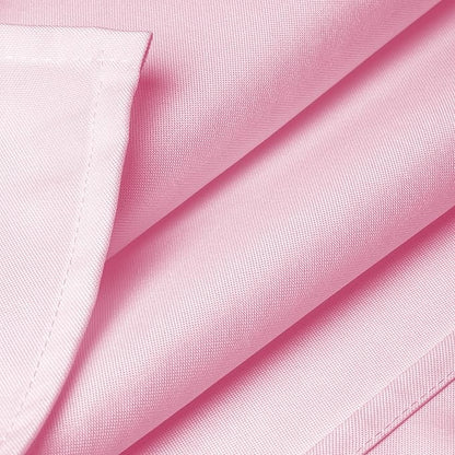 Lann's Linens 90 x 156 Inch Rectangular Tablecloth, Washable Polyester Fabric Table Cloth for Dining Tables, Parties, Restaurants, Weddings - Pink