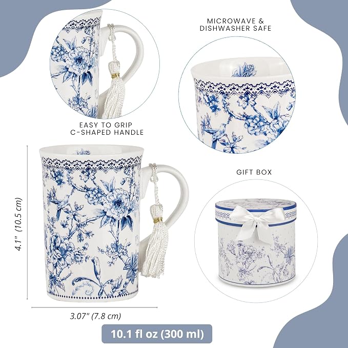 STP GOODS Porcelain Tea/Coffee Cup in Gift Box Fine Porcelain Coffee Cup Tea - Image 6