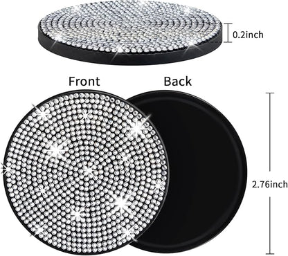 4 Pack Bling Car Coasters, Car Cup Holder Coaster, Rhinestone Coaster - Image 7