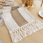 Boho Table Runner with Tassels, Farmhouse Rustic Macrame Table Runners by EphyrosaHome