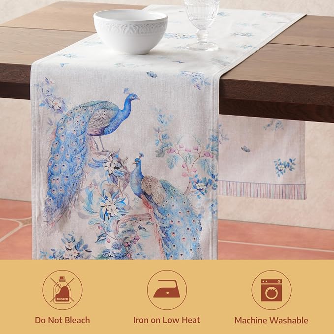 Maison d' Hermine Table Runner 100% Combed Cotton 14.5"x108" | Table Runners - Image 8