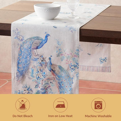 Maison d' Hermine Table Runner 100% Combed Cotton 14.5"x72" | Table Runners 72 - Image 8