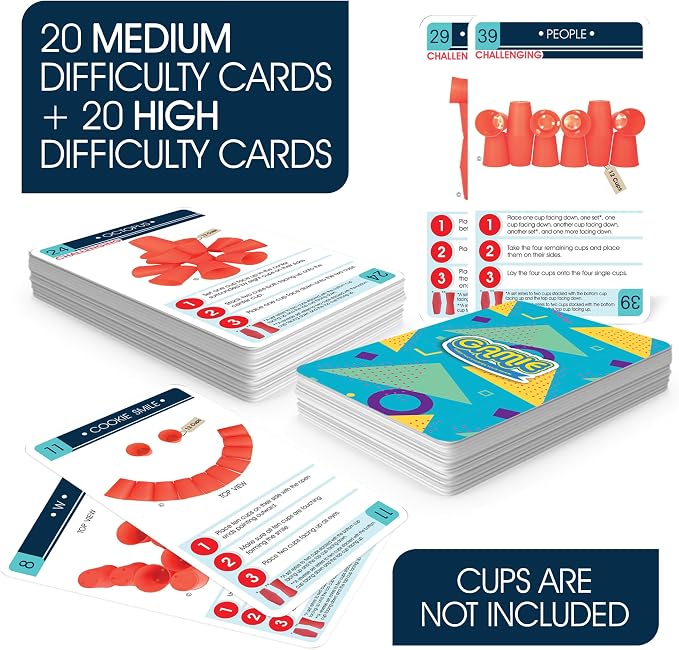 Gamie Challenge Cards for Stacking Cups Game - Image 2