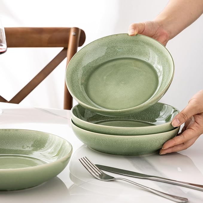 AmorArc 8.5’’ Ceramic Pasta Bowls Set of 6, 36oz Large Stoneware Bowls Set | - Image 7