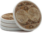 Thirstystone Old World Passages Round Natural Sandstone Coaster 4 Pack | 4" by Thirstystone