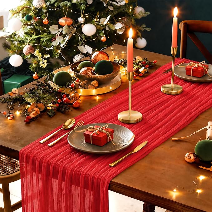 Cheesecloth Table Runner, 120 Inch 10 FT, 35x120 Inches Boho Rustic Cheesecloth - Image 7