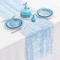 Blue Table Runner 12x72 Inches Table Decoration by FEXIA