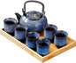 Traditional Japanese tea set, Kiln altered glaze Porcelain tea set by REOWONU
