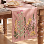 Artoid Mode Pink Soft Chain Embroidery Wild Floral Spring Table Runner by ArtoidMode