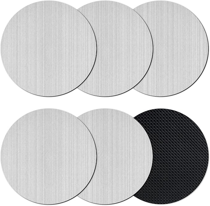 Gray Thin Lines Coasters Set of 6, Absorbent Coasters by Unknown