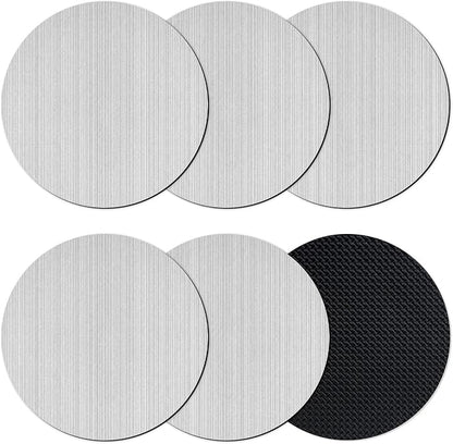 Gray Thin Lines Coasters Set of 6, Absorbent Coasters by Unknown