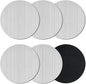 Gray Thin Lines Coasters Set of 6, Absorbent Coasters by Unknown