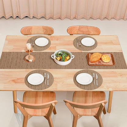Table Runner 72 Inches Long, Vinyl Woven Heatproof Table Runners | Washable - Image 8