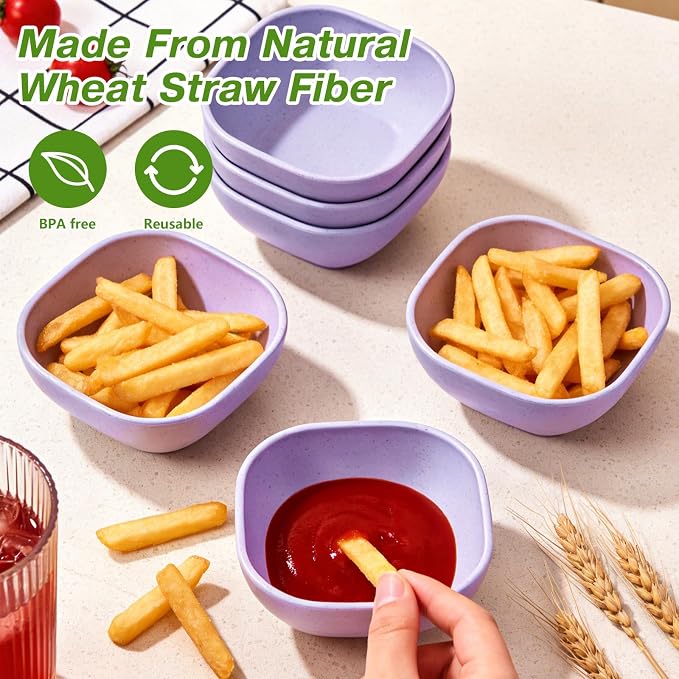 SHECIPIN 12 Pack Unbreakable Dipping Bowls, 4.5 OZ Soy Sauce Dishes，dipping - Image 5
