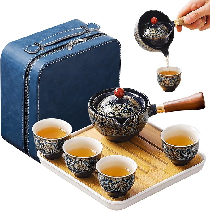 Chinese Tea Set, Chinese Gongfu Tea Set, Portable Teapot Set by REOWONU