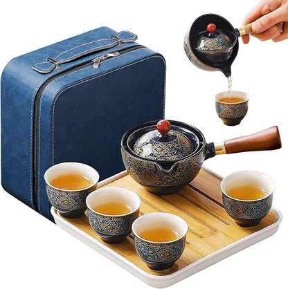 Chinese Tea Set, Chinese Gongfu Tea Set, Portable Teapot Set by REOWONU
