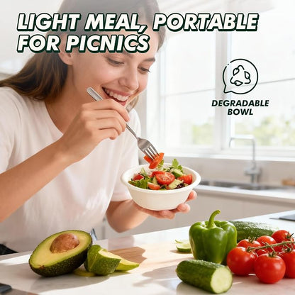 Paper Bowls 12 oz, Disposable Compostable Soup Bowls, Heavy Duty Biodegradable - Image 6