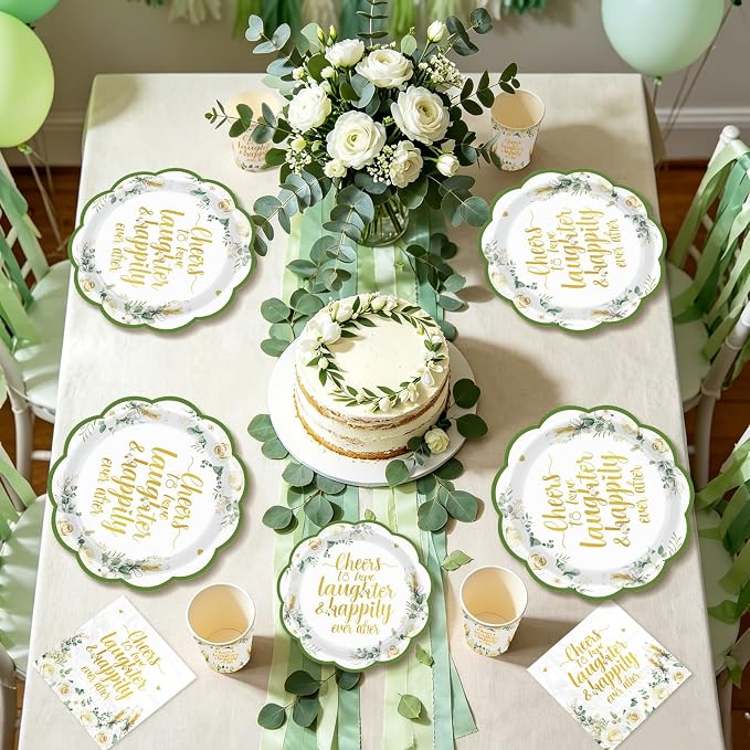 250Pcs Eucalyptus Leaves Bridal Shower Party Supplies Serves 50 | Sage Green - Image 2