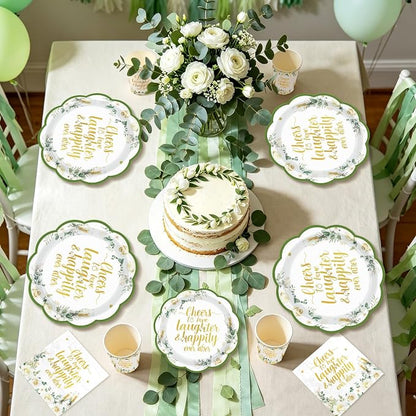 250Pcs Eucalyptus Leaves Bridal Shower Party Supplies Serves 50 | Sage Green - Image 2