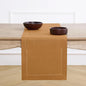 Solino Home 100% Pure Linen Table Runner Brown Sugar Hemstitch, 14 x 144 in | by SolinoHome