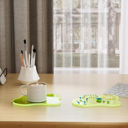 Acrylic Coaster for Desk, Clear Bar Drink Coaster, Clear Cloud Shape Coffee Cup Coaster, Perfect for Tabletop Protection and Accessories Display.
