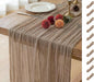 10Pcs Nude Brown Cheesecloth Table Runner Wedding Boho Burlap Decor | 35x120 by FEXIA