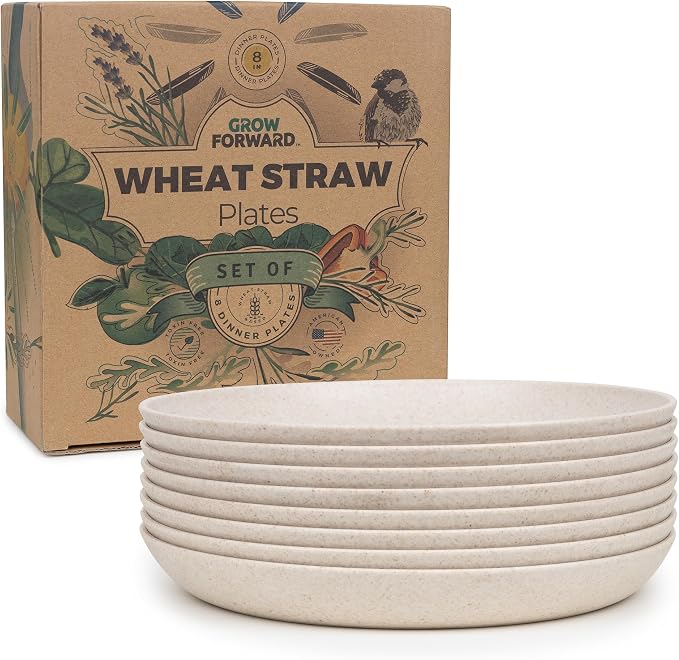 Grow Forward Premium Wheat Straw Plates by GrowForward