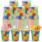 50 Pack 8 Oz Disposable Paper Coffee Cups, Disposable Paper Cups by Unknown