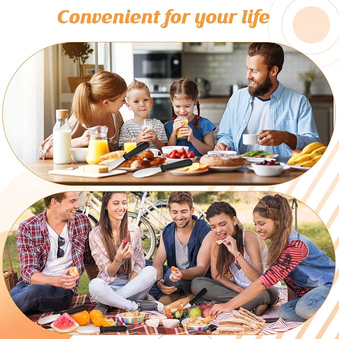 12 Pcs Butter Spreader Knives Wide Blade Stainless Steel Cheese Spreader Knife - Image 3