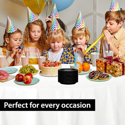 Hanna K. Signature Black Plastic Party Plates – 7-Inch Heavy Duty Disposable - Image 5