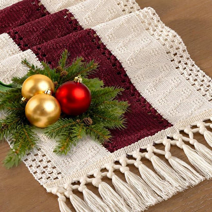 Boho Table Runner Summer Farmhouse Rustic Dining Dresser Scarf Home Decor | by Socomi