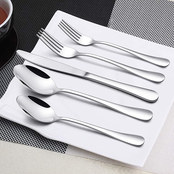 LIANYU 48-Piece Silverware Set - Image 7