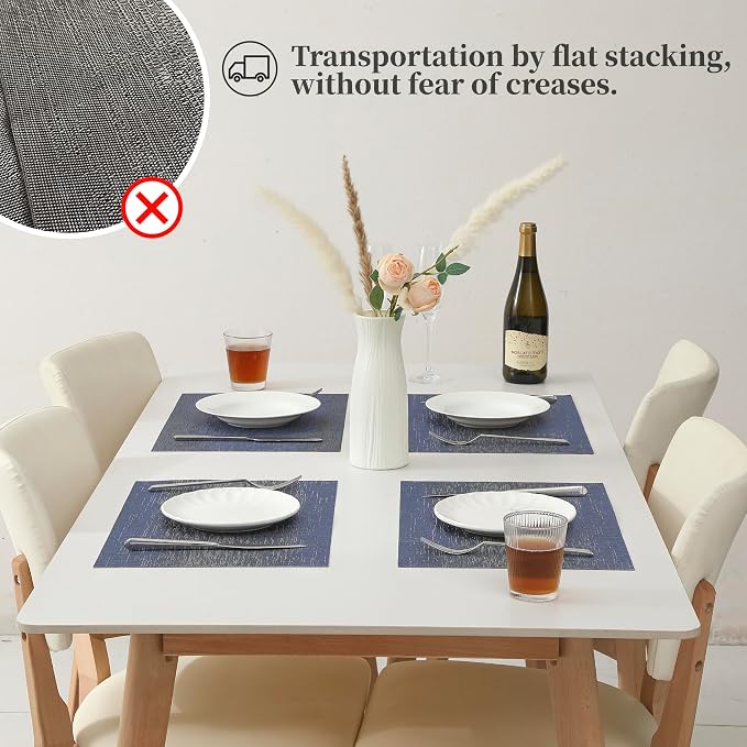 Leetaltree Denim Blue Placemats Set of 12 - Image 6