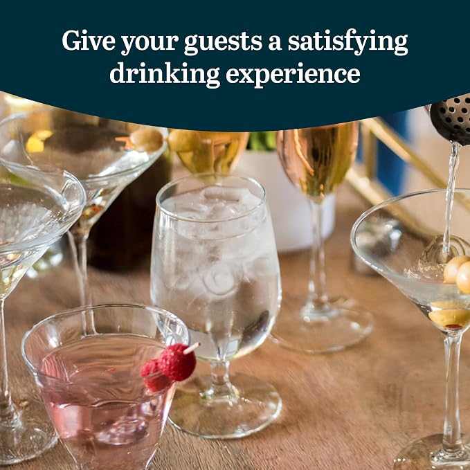 Libbey Entertaining Essentials Stemmed Water Glasses, Dishwasher Safe 16 oz - Image 4