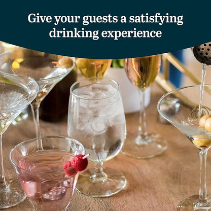Libbey Entertaining Essentials Stemmed Water Glasses, Dishwasher Safe 16 oz - Image 4