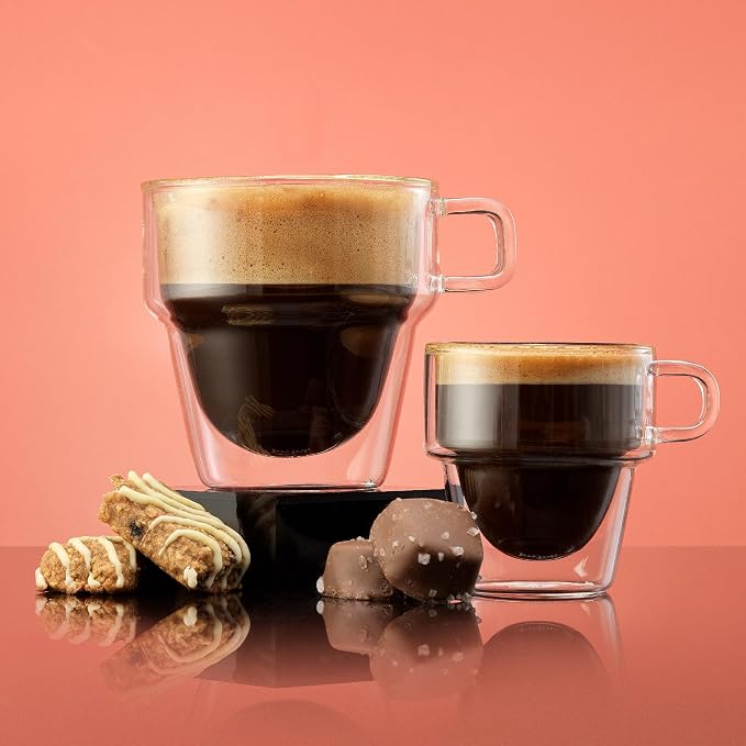 JoyJolt Stoiva Double Wall Insulated Espresso Glass Cups – 5 oz. Shot Cup - Image 7