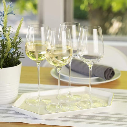 Spiegelau Willsberger Crystal White Wine Glasses Gift Set, Sleek and Lightweight Design, Elegant Glassware for Wedding Gifts, Birthday Gifts, Home Bar, Hosting Essentials, 12.9 oz, Set of 4
