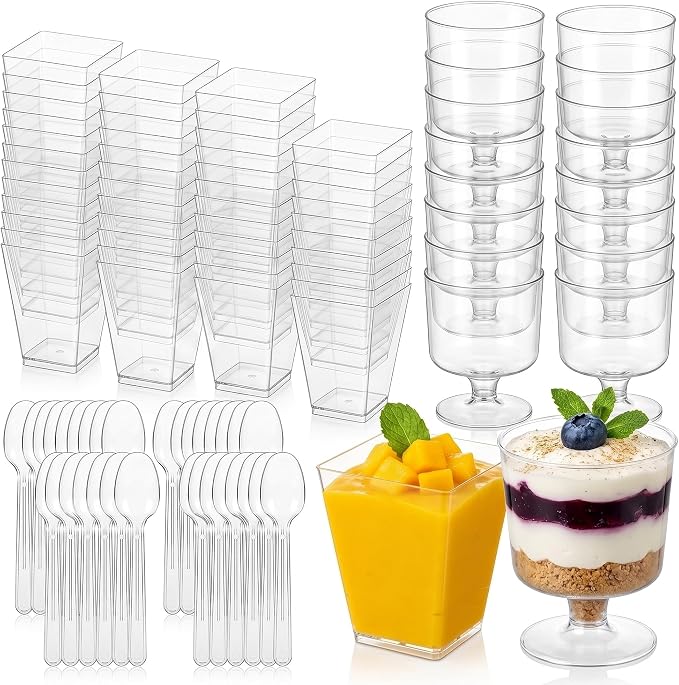 120 Pack 5 Oz Plastic Dessert Cups by Bosizhang