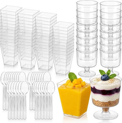 120 Pack 5 Oz Plastic Dessert Cups by Bosizhang