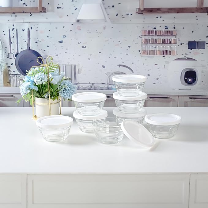 Le’raze 16pc Set of Small Glass Prep Bowls - Image 7